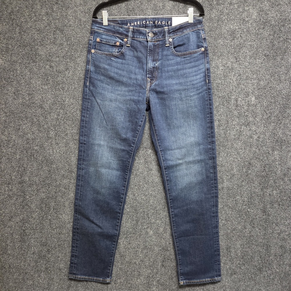 American Eagle Jeans Mens 31x30 Slim Straight Blue AirFlex+ Denim (TAGGED 31X32)